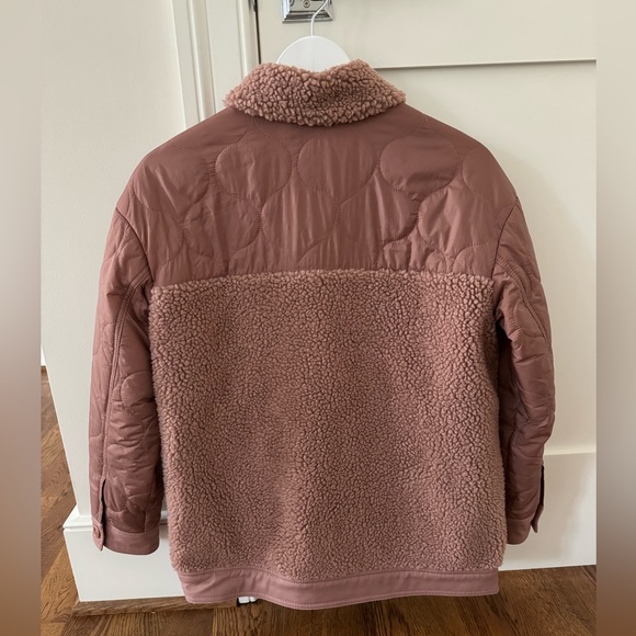 Madewell Sherpa Mauve Coat Jacket XS NWOT - Picture 2 of 3